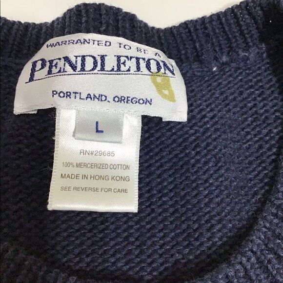 Pendleton Vintage CrewNeck Button Down 3/4 Sleeve Sweater Size Large - Picture 6 of 6
